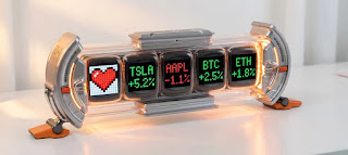 Divoom Times Gate digital display showing pixel art on a gaming desk setup.