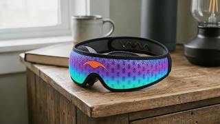Manta Pro Sleep Mask with C-shaped eye cups and cooling mesh for side sleepers.