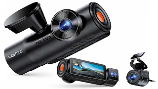 Vantrue N4 Pro S 3 Channel 4K Dash Cam front and rear units.