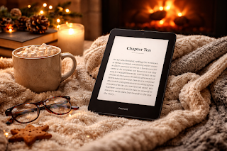 Kindle Paperwhite Signature Edition reading by the fire, best waterproof e-reader gift for travelers.