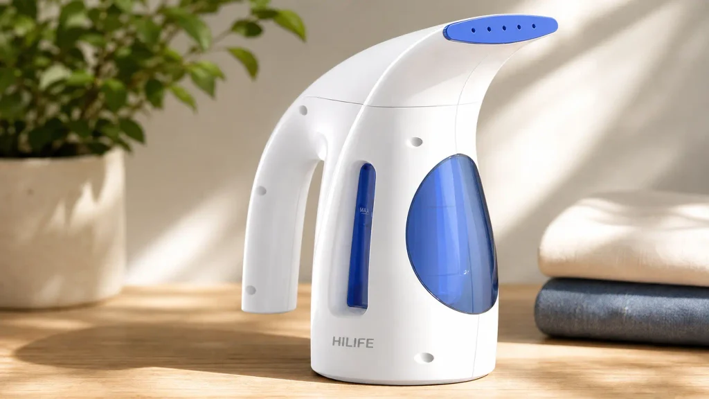 Hilife portable clothes steamer ready on a tabletop