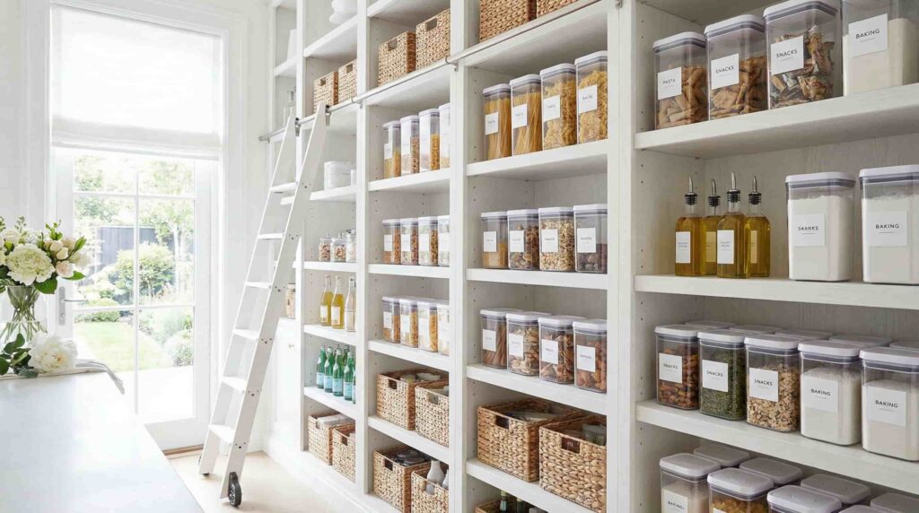 Best Bluetooth Label Makers for home organization showing a neat pantry