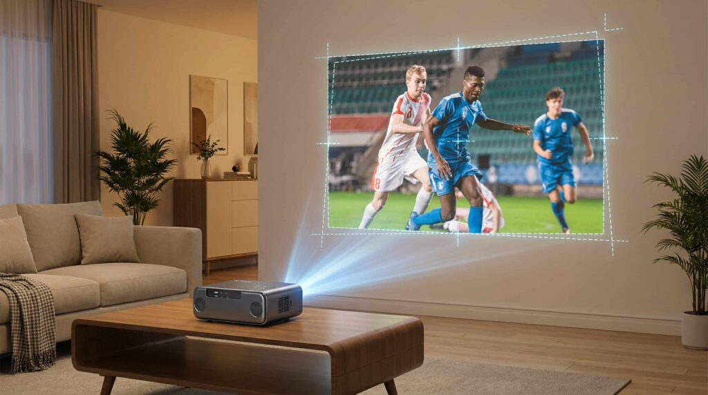 WiMiUS P62 PRO Auto Focus Projector, a powerful device that delivers a crisp, square image without manual adjustment.