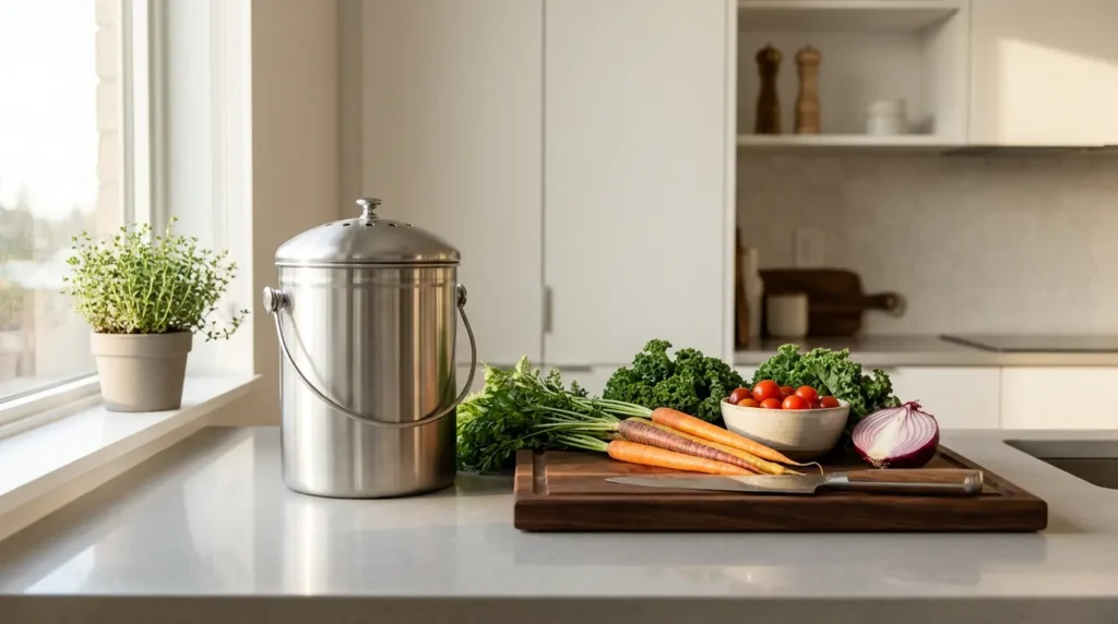 The best odorless indoor compost bin for a modern apartment kitchen