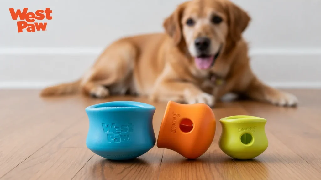 West Paw Zogoflex Toppl Interactive Treat Dispensing Dog Toy