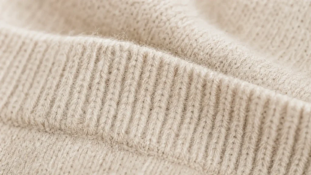 Close-up detail of the ribbed knit fabric on the ANRABESS Women's Open Front Knit Cardigan Sweater