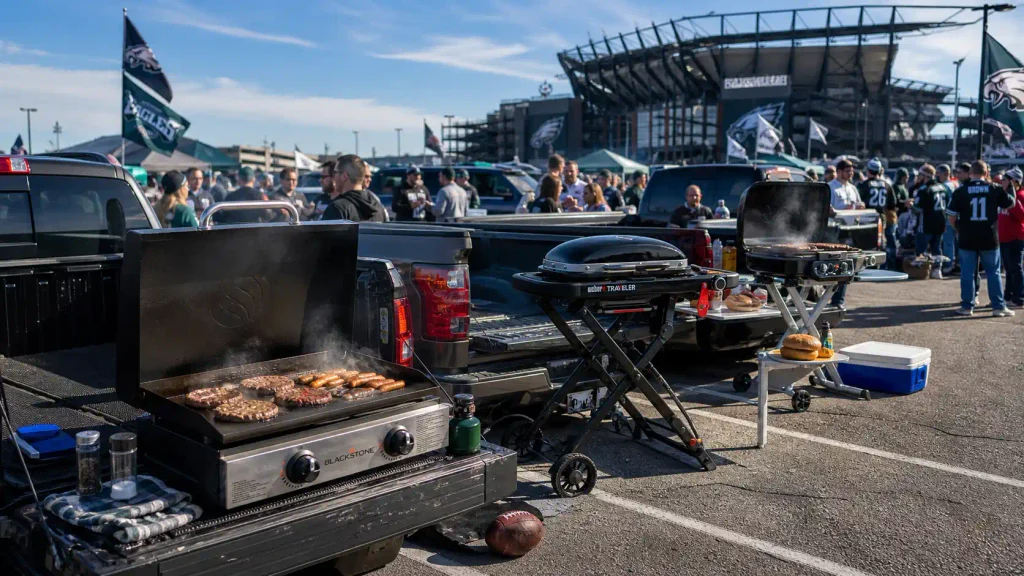 The best portable grill for tailgating setup in a stadium parking lot